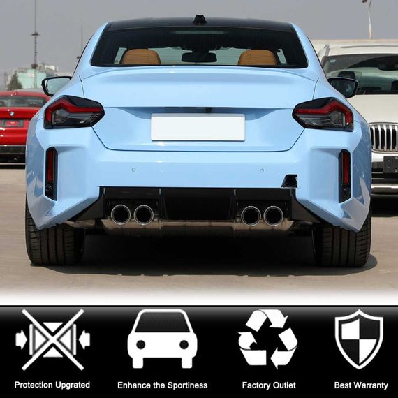 Спойлер V6 (чорний глянець) для BMW 2 серія G42 2021- рр | Зображення 4