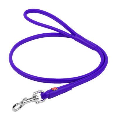 Поводок для собак WAUDOG Glamour круглый XS d 4 мм Д 122 см фиолетовый (33889)