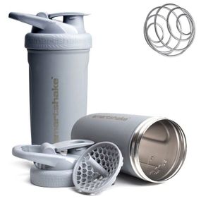 Спортивний шейкер SmartShake металевий Reforce Stainless Steel 30oz/900ml Gray