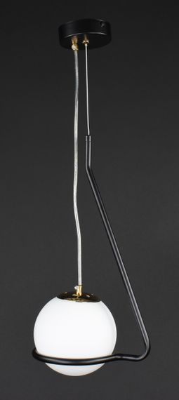 Люстра підвісна на 1 лампочку 27904 Чорний 45-90х23х15 см. | Зображення 4