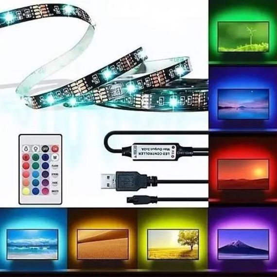 Лента светодиодная для телевизора с пультом Led RGB 3м 5v-2026