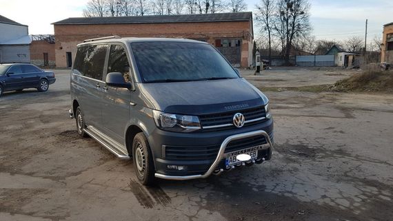 Кенгурятник с усами WT004-ST (нерж) для Volkswagen T6 2015-2024, | Зображення 2