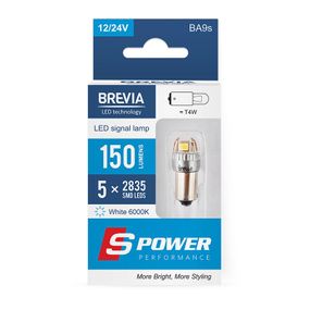 10219X2 BREVIA Лампа світлодіодна Brevia S-Power T4W 150Lm 5x2835SMD 12/24V CANbus, 2шт.