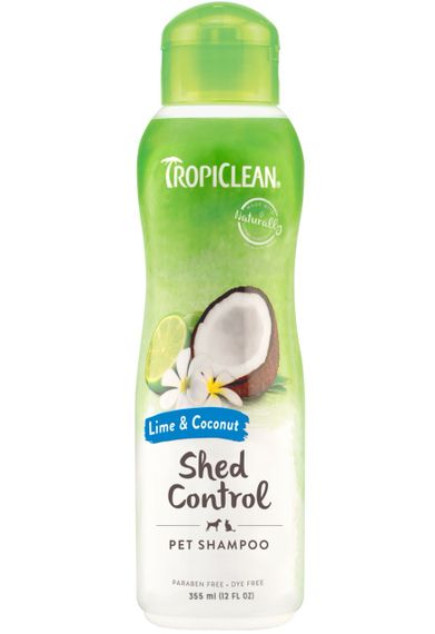 Шампунь з лаймом та кокосом для прискорення линяння у собак та котів TropiClean Shed Control, 355 мл