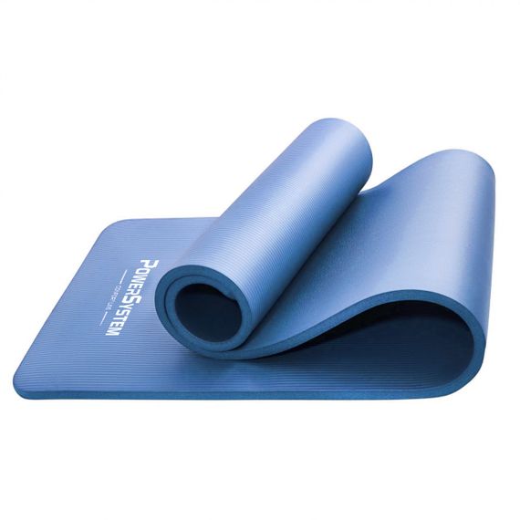 Килимок для йоги та фітнесу Power System PS-4017 NBR Fitness Yoga Mat Plus Blue (180х61х1) | Зображення 2
