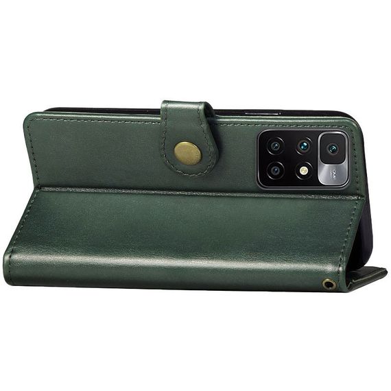 Шкіряний чохол-книжка GETMAN Gallant (PU) для Xiaomi Redmi 10 Зелений, Штучна шкіра, Слот для візитки | Зображення 2