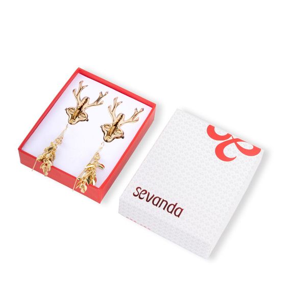 Затискачі для сосків LOCKINK SEVANDA Stag Adjustable Nipple Clamps, золотисті, зі знімними підвісками | Зображення 6