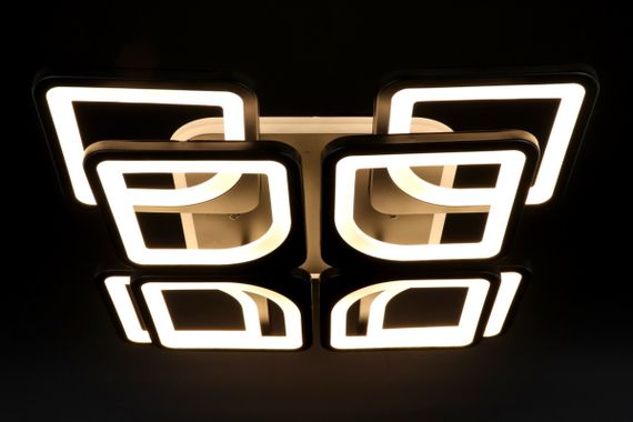 Люстра світлодіодна стельова LED світильник для квартири на стелю лед з пультом 25751 Чорний 11х43х43 см. | Зображення 2