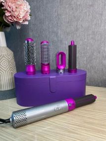 Стайлер + Коробка 5в1 HAIR BRUSH Styler для различных типов волос с функциями придания объема, выпрямления, укладки Фиолетовый