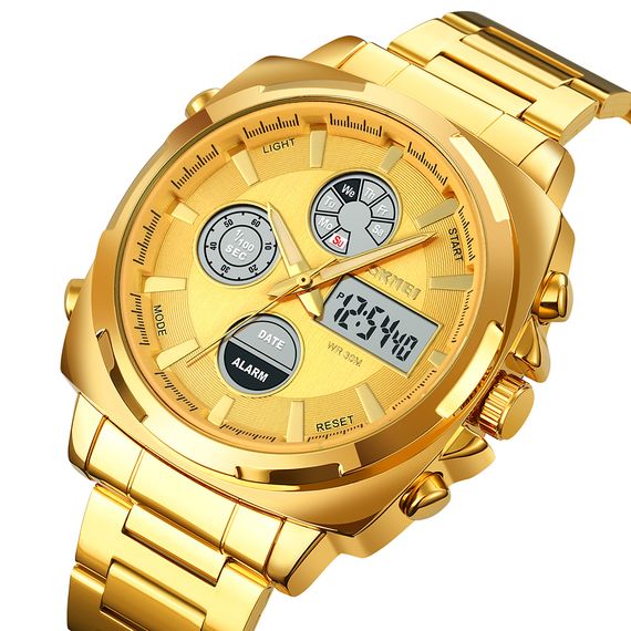 Чоловічий годинник Skmei 1673GDGD Gold-Gold | Зображення 1