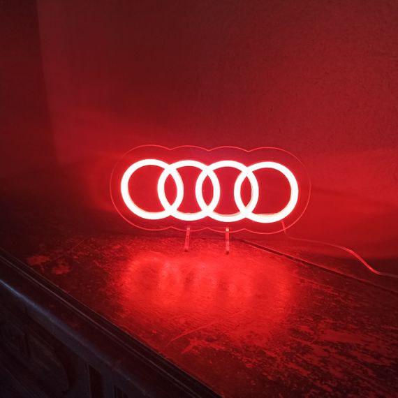 Неоновый светильник Audi 270х120 16 цветов пульт acr-n000123 | Зображення 1