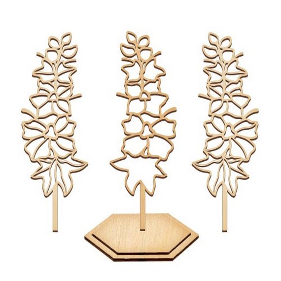 Набор для витражной живописи по номерам "Дельфиниум" FDSGK-020 | Зображення 2