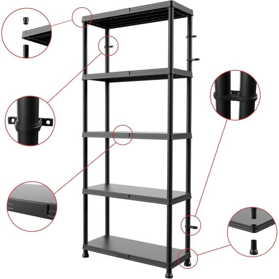Стелаж для майстерні, 740x320x2000, REGULAR Shelving System, REGQRS74325CZAPG001, QBRICK | Зображення 1