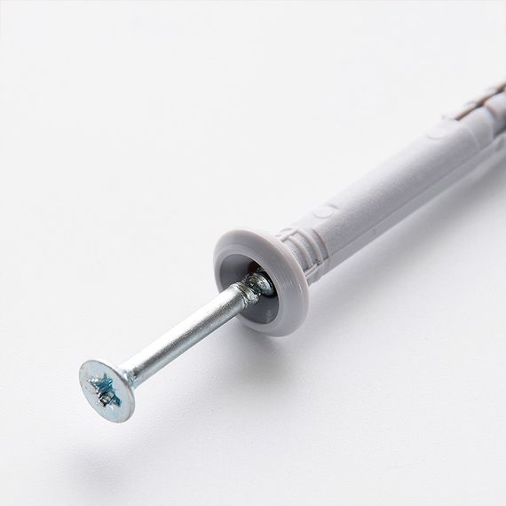 Дюбель-гвоздь быстрого монтажа 6*80 грибок (пач 100шт) полиэтиленовый APRO | Зображення 4