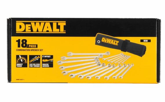 Набір ключів DeWalt комбінованих 18 шт (DWMT19237-1) | Зображення 1