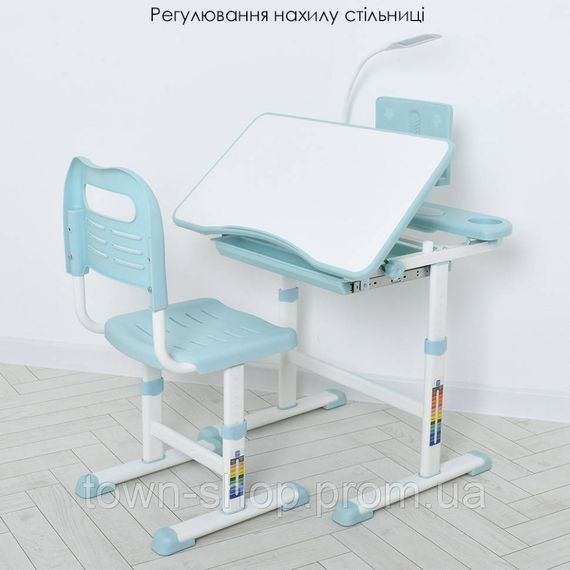 Детская Парта M 4428-12 голубой, со стульчиком | Зображення 2