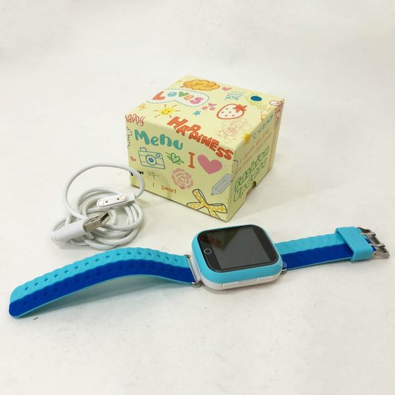 Дитячий розумний годинник з GPS Smart baby watch Q750 Blue, смарт годинник-телефон з сенсорним екраном GF-310 та іграми | Зображення 3