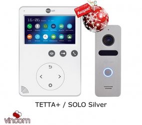 Комплект видеодомофона NeoLight Tetta plus и панель Solo Silver