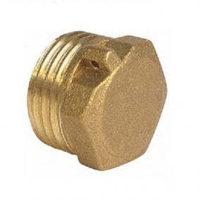 Заглушка 1/2" Зовн. під пломбу латун.,(без покриття),10/500шт