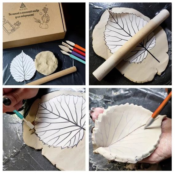 Дитячий глиняний набір для творчості GL-003 природна глина 1 кг | Зображення 4