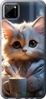 Чохол на Realme C11 2020 Білий кіт "5646t-2031-2448"