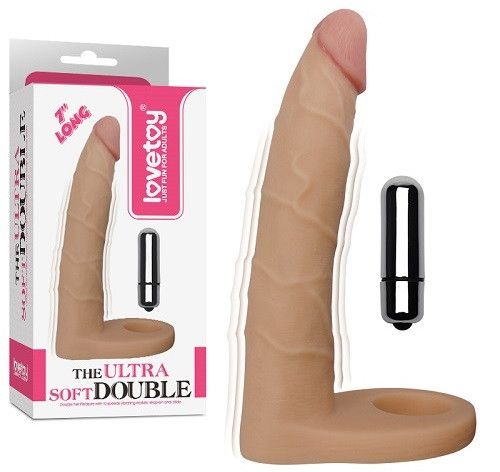 Насадка для подвійного проникнення - The Ultra Soft Double Vibrating 7" sexstyle