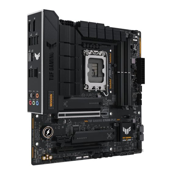 Материнcкая плата ASUS TUF GAMING B760M-PLUS s1700 B760 4xDDR5 M.2 HDMI DP mATX 90MB1ES0-M1EAY0 | Зображення 1