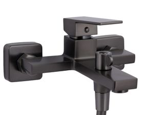 Змішувач для ванни Qtap Gemini QTGEM259GMB45684 Gunmetal Black PVD