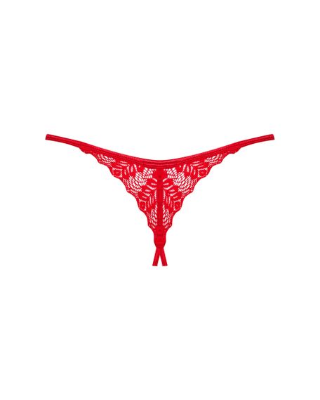 Стринги с разрезом Obsessive Ingridia otwarte Красные XL/2XL | Зображення 5