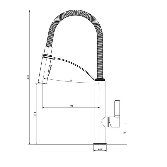 Змішувач для кухні TOPAZ SARDINIA TS 8818-W | Зображення 1