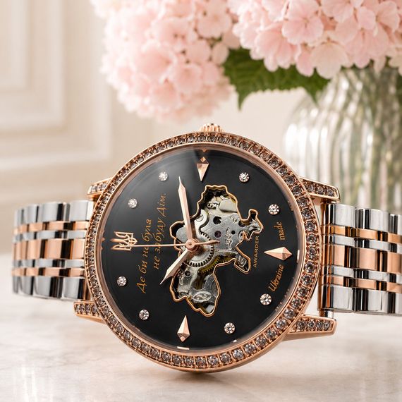 Класичний жіночий годинник Awarder 049 Де би не була Silver-Gold-Black, водонепроникний | Зображення 7