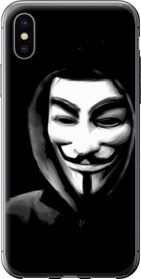 Чехол на iPhone X Анонимус "832u-1050-17620"