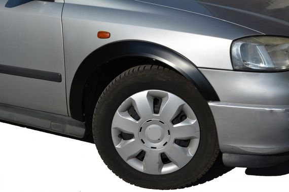 Накладки на арки (SD/HB) (4 шт, чорні) для Opel Astra G classic 1998-2012рр | Зображення 1