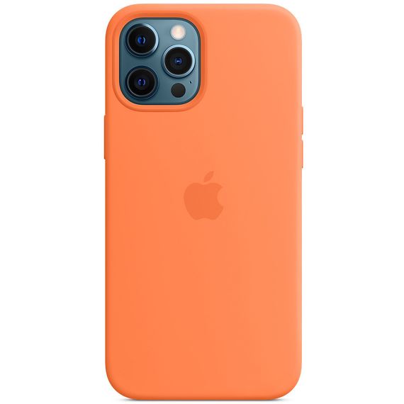 Чохол Silicone Case Original Full Cover для Apple iPhone 12 Pro Max Помаранчевий / Kumquat