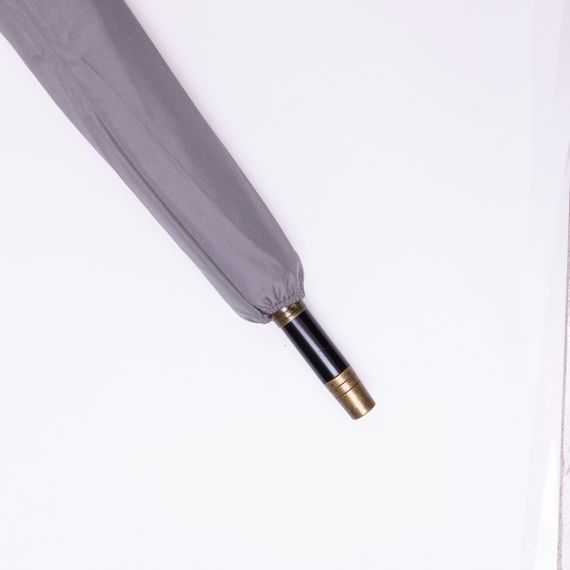 Класична парасолька-тростина напівавтомат з поліестеру 8 спиць діаметр 124 см Сірий HP-23-6G | Зображення 6