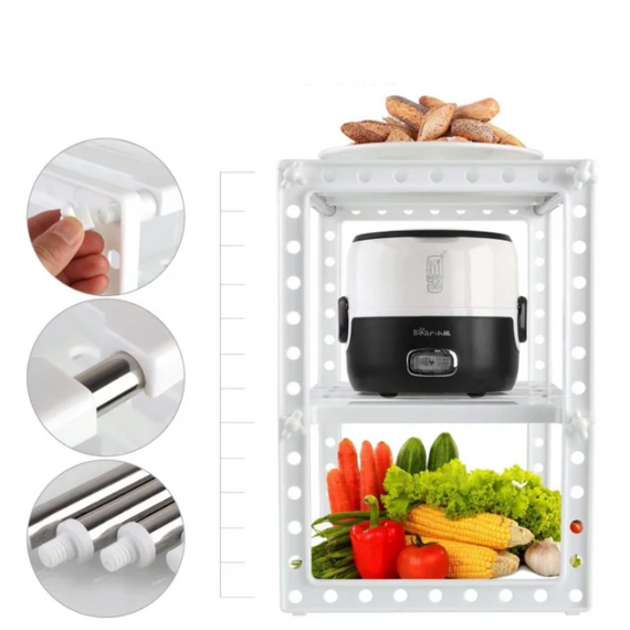 Подвійна полиця Kitchen Rack, Полиця органайзер для взуття   знижка | Зображення 6