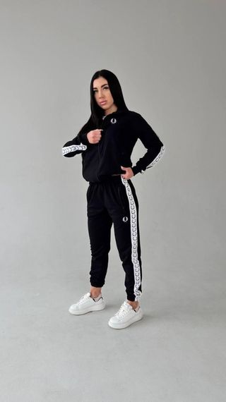 Спортивний костюм унісекс Fred Perry кофта на молнії чорний | Зображення 1