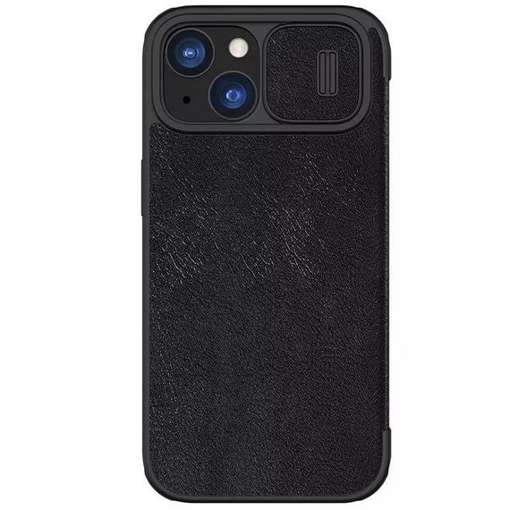 Шкіряний чохол-книжка Nillkin Qin Pro Camshield для Apple iPhone 15 (6.1") Чорний