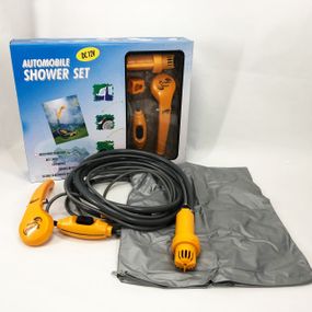 Переносной душ с встроенным насосом, Летний переносной походный душ с дисплеем QE-99