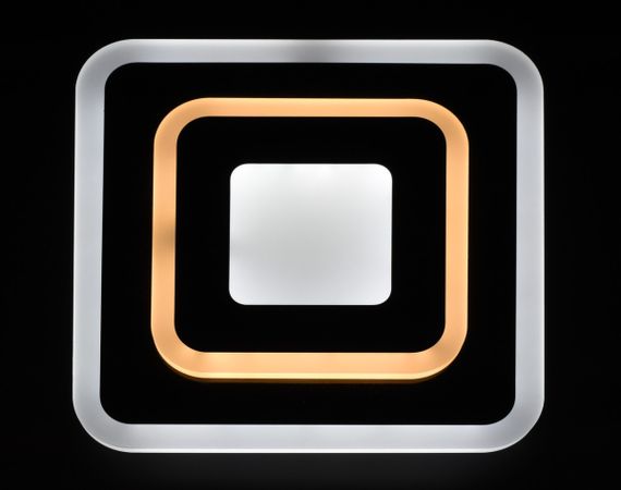 Сучасний квадратний світильник стельовий LED для кімнати кухні ванної 26130 Чорний 4х35х35 см. | Зображення 2