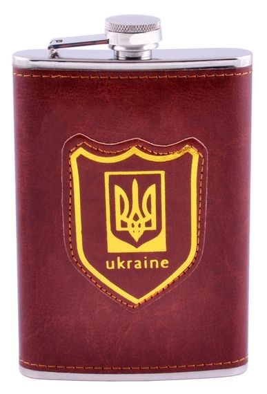 Фляга обтянута кожей (256мл) Украина 🇺🇦 UKR-5