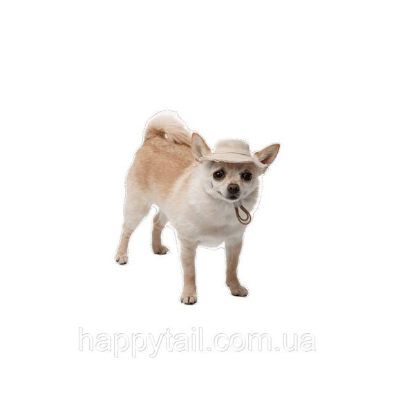 Панама для собак Pet Fashion Gold XS золотистая — летняя хлопковая шляпа с отверстиями для ушей | Зображення 1