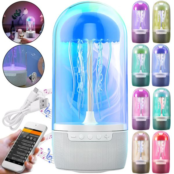 Портативна LED колонка з Медузою, Бездротова колонка з підсвічуванням з Bluetooth | Зображення 4