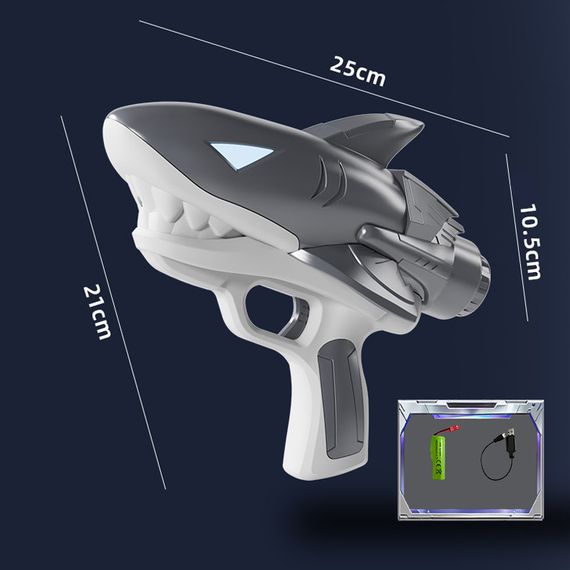 Водяний акумуляторний пістолет Shark Water Gun 185-68 (300ml) with lithium battery Grey | Зображення 3