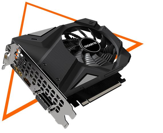 Видеокарта Gigabyte GeForce GTX1650 4GB DDR6 128bit DP-HDMI-DVI D6 OC (GV-N1656OC-4GD) | Зображення 2