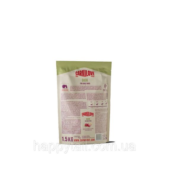 Беззерновой сухой корм Carnilove True Fresh Duck для взрослых собак всех пород с уткой 1.5 кг (арт. 173730) | Зображення 1