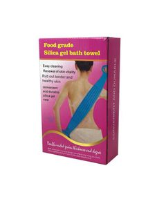 Двостороння силіконова мочалка Silica Gel Bath Brush (Синя)