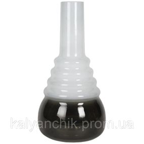>Колба для кальяна 2x2 Amy под резьбу черно-белая