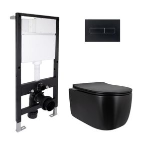 Готовое решение Qtap для ванной комнаты: подвесной унитаз Taurus Ultra Quiet 515x360x350 + комплект инсталляции Standard (линейная