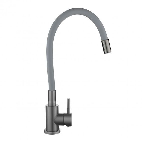 Смеситель для кухни Lidz Aria 015F3 (k35) с гибким изливом LDARI015F3GGRP49565 Graphite/Grey